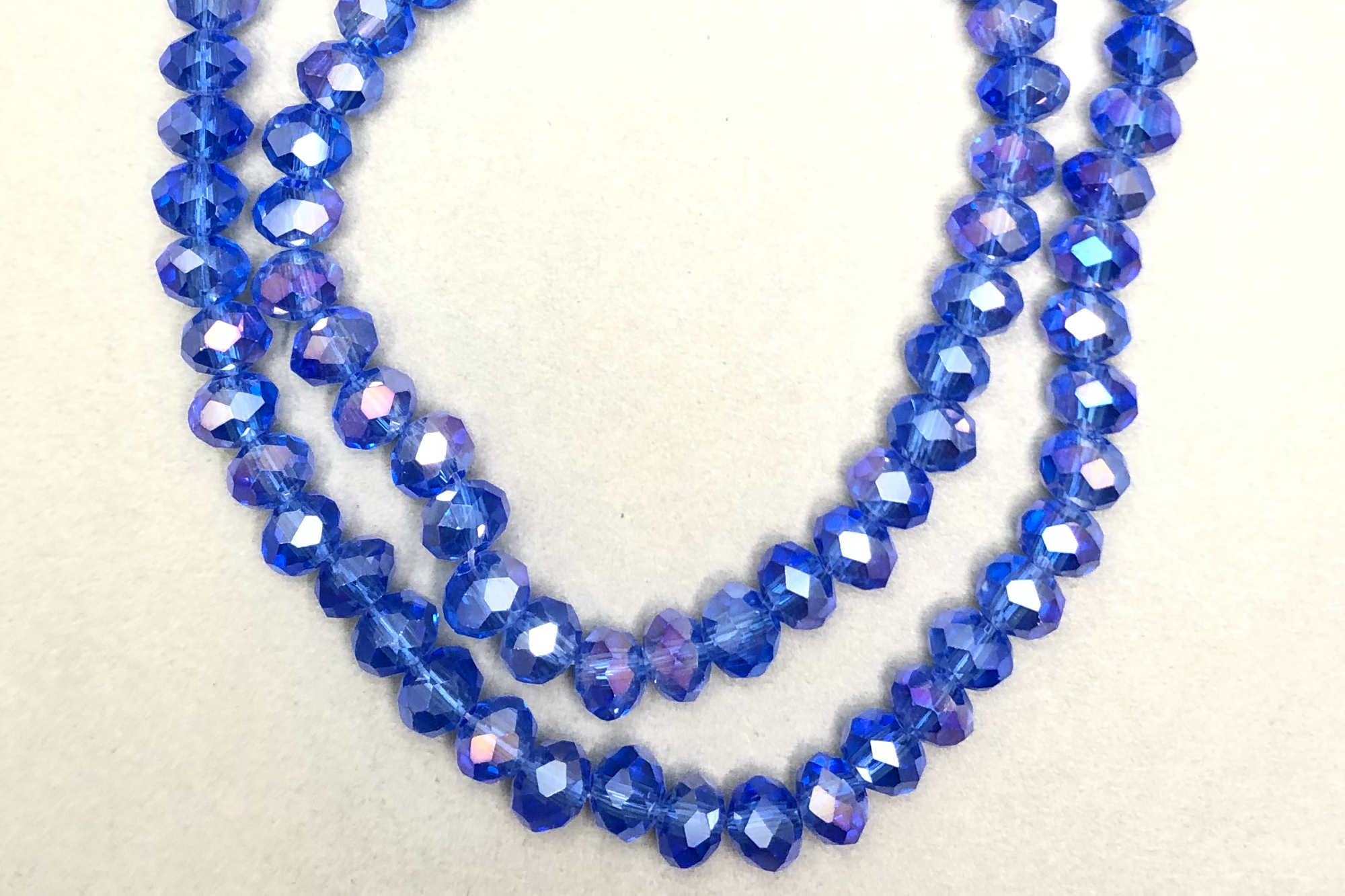 AB Deep Cornflower Faceted Glass Beads *NEW*