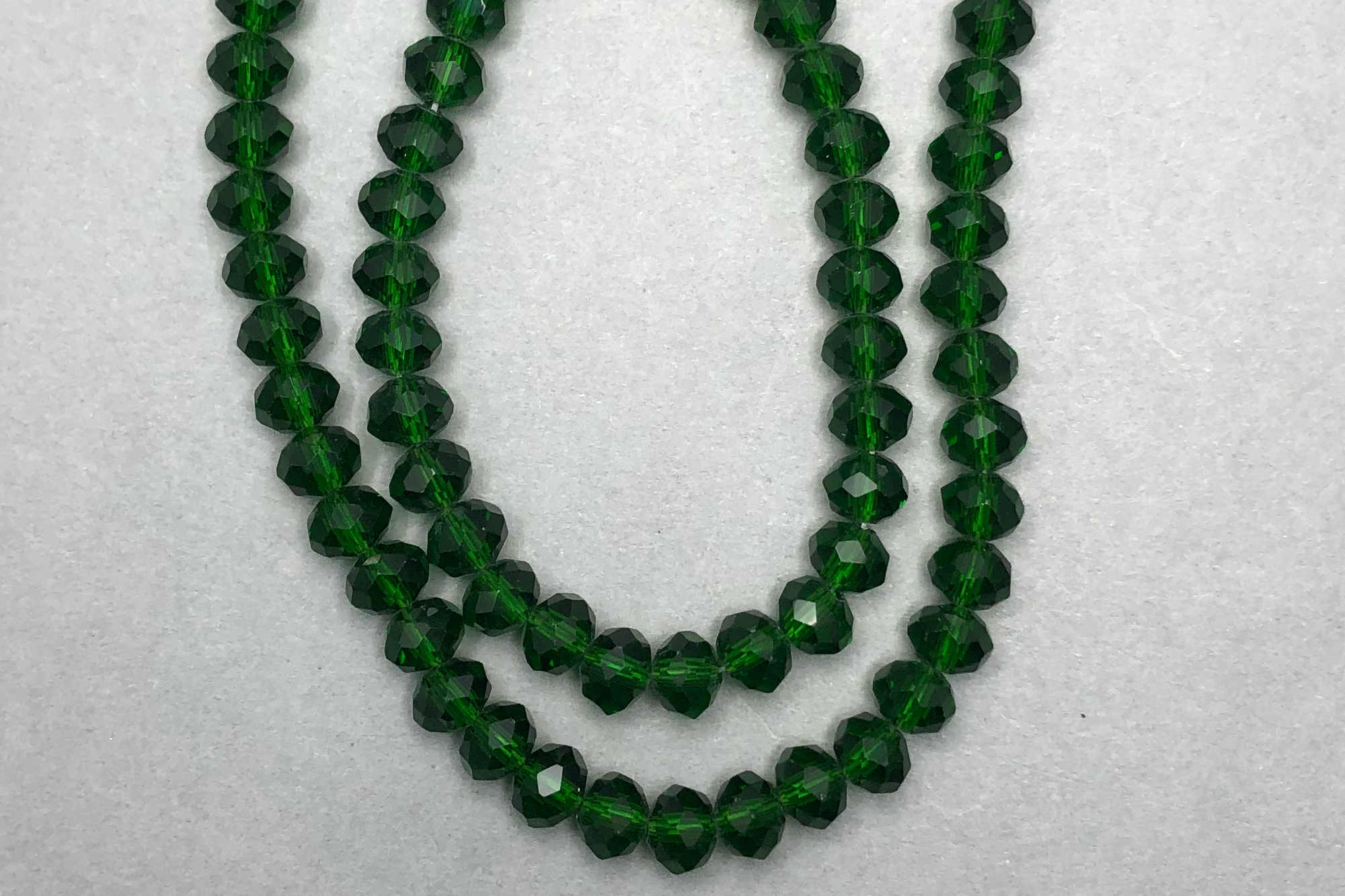 Bottle Green Faceted Glass Beads *NEW*