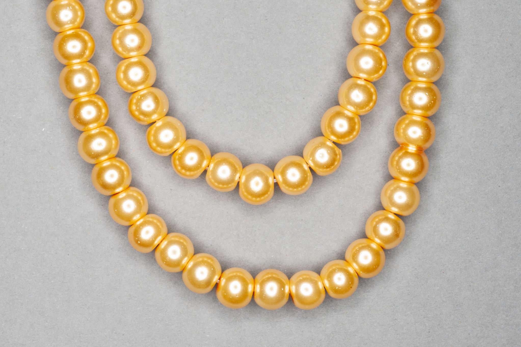 Dark Custard Pearl Glass Beads