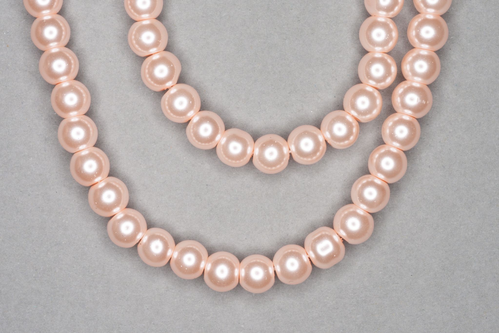 Light Peach Pearl Glass Beads