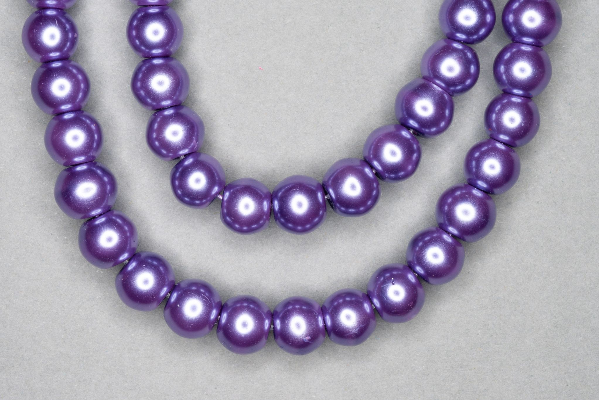 Mauve Pearl Glass Beads