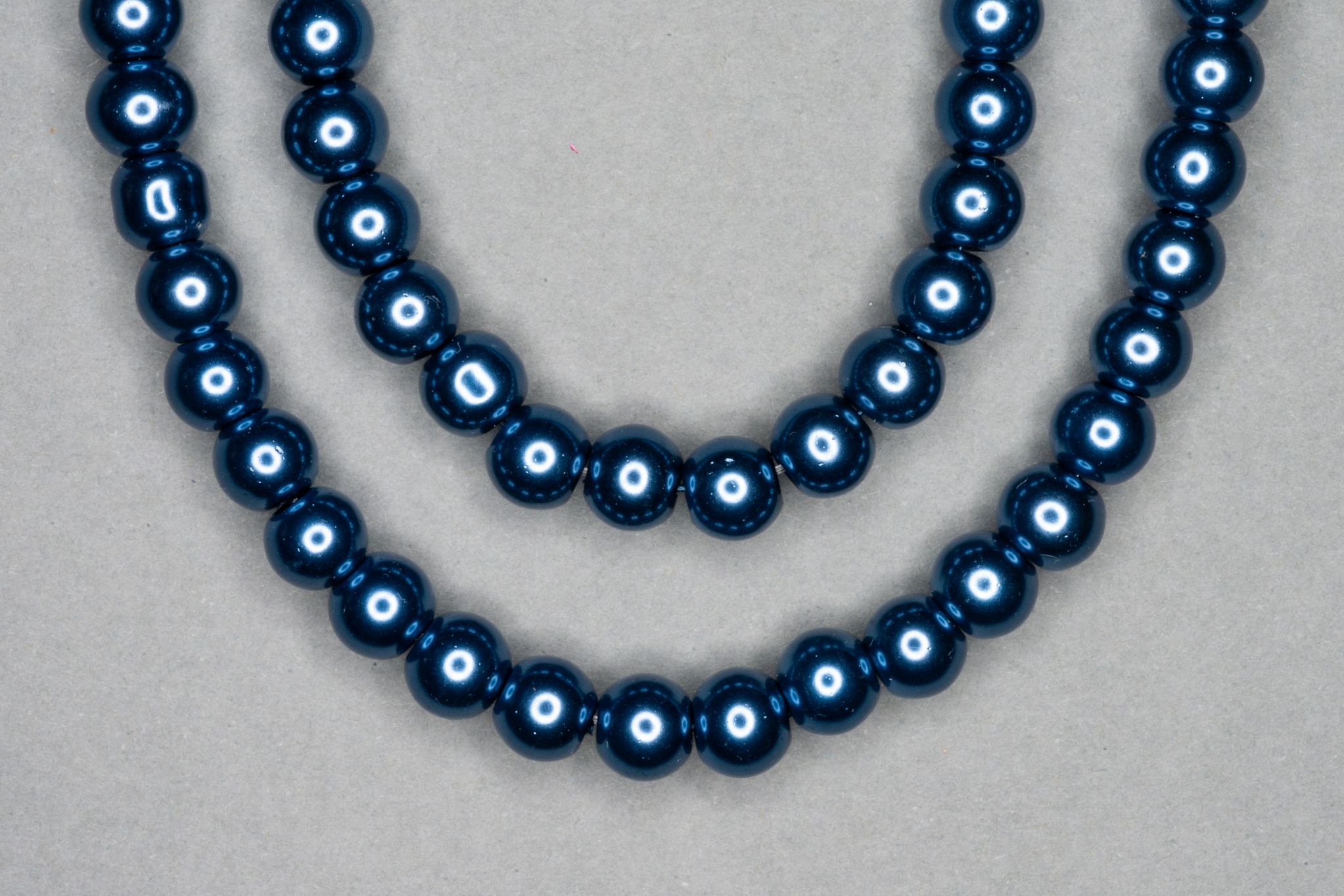 Midnight Blue Pearl Glass Beads