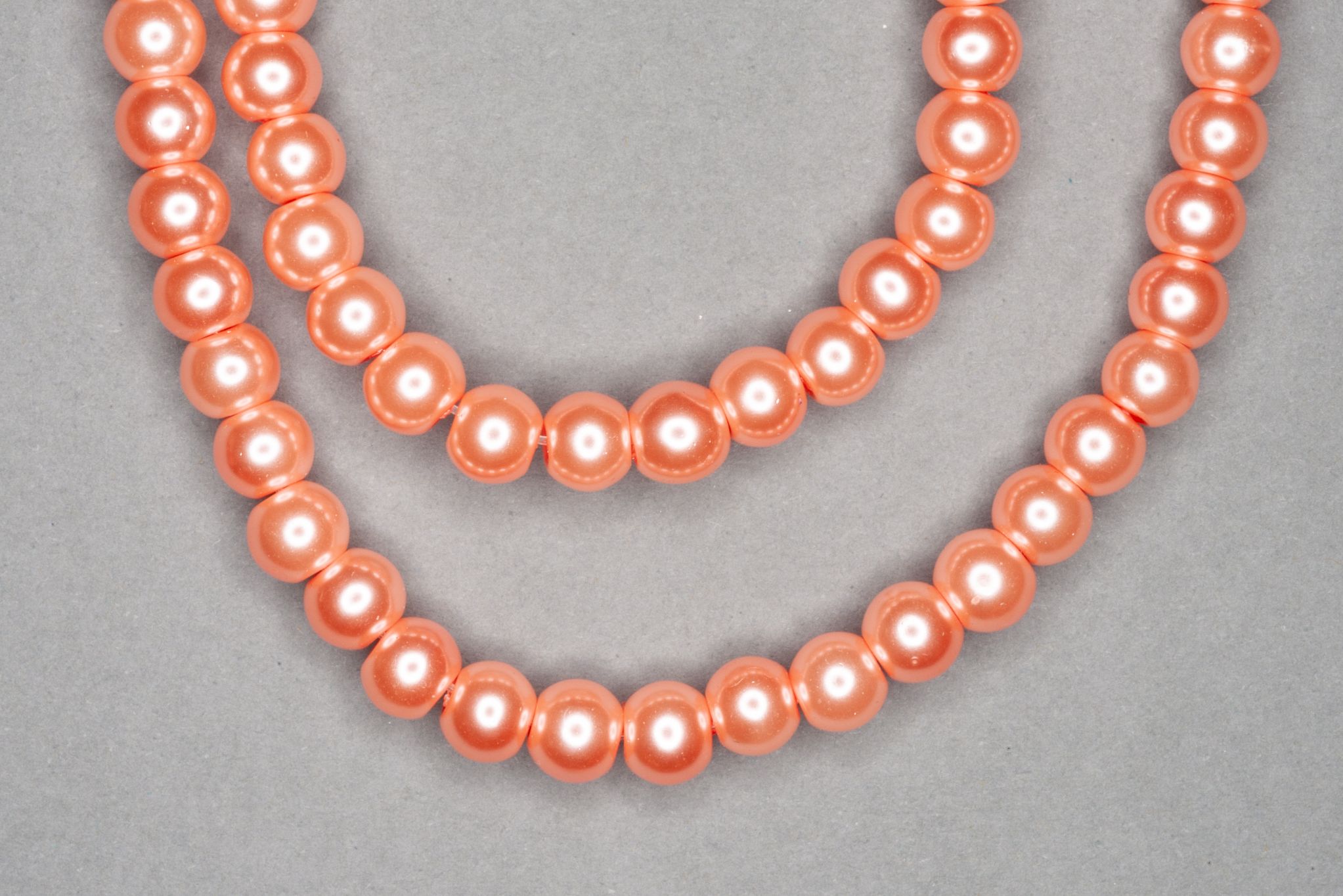 Peach Pearl Glass Beads