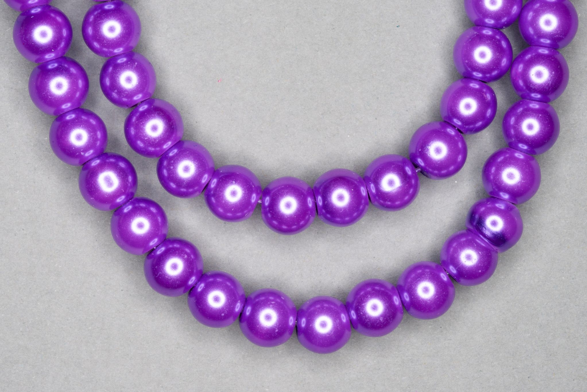 Violet Pearl Glass Beads