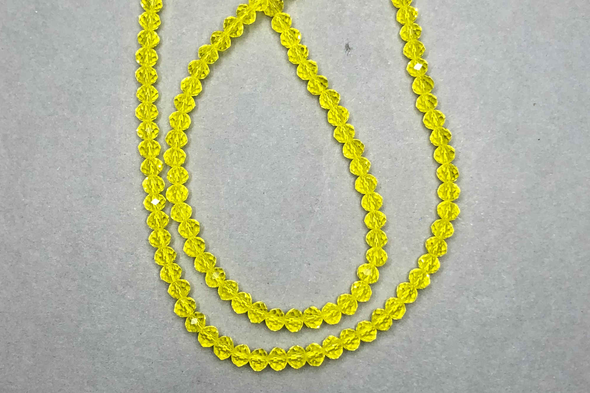 Deep Lemon Faceted Glass Beads *NEW*