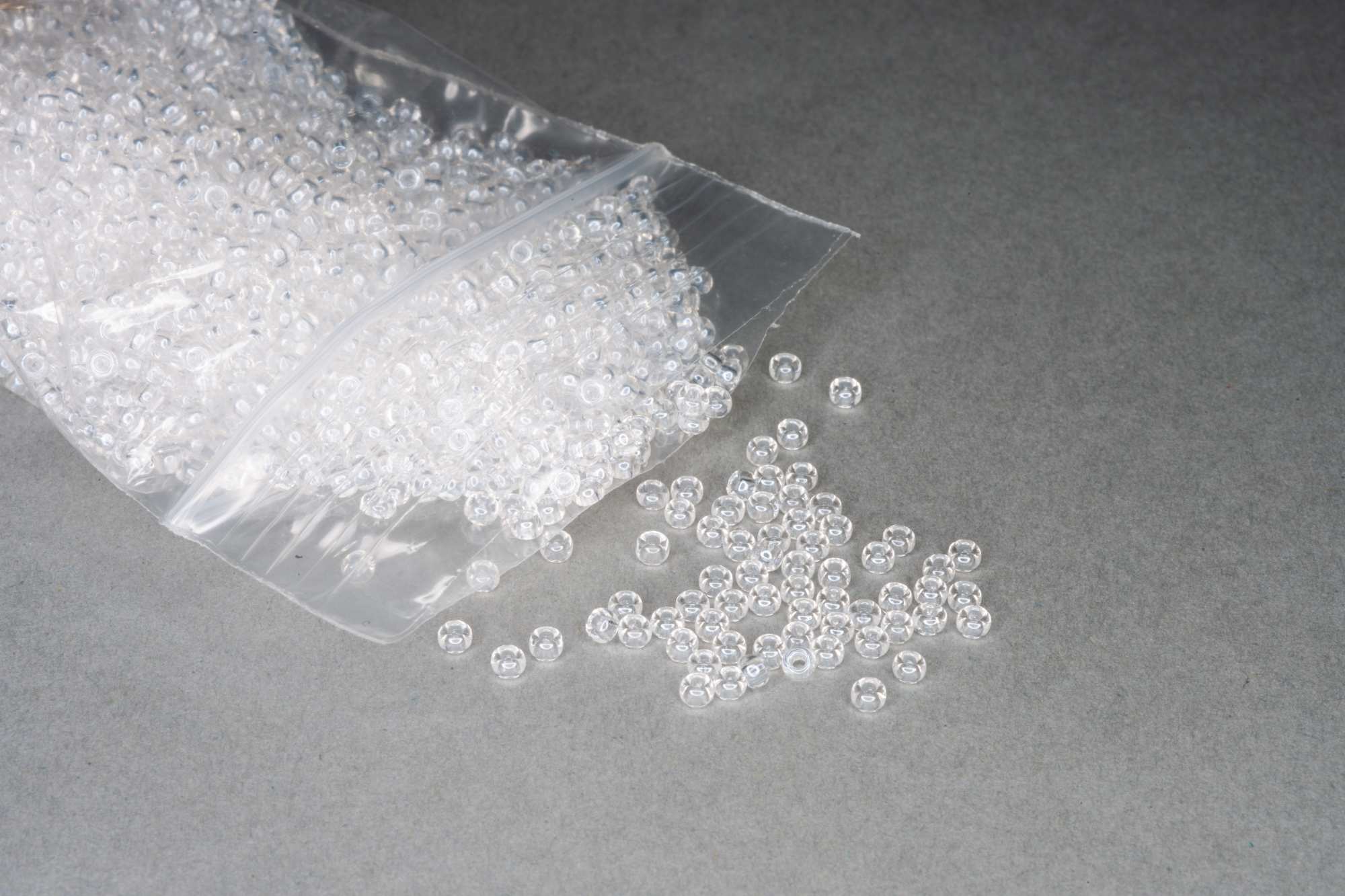 Clear Seed Rocaille Glass Beads, 30g