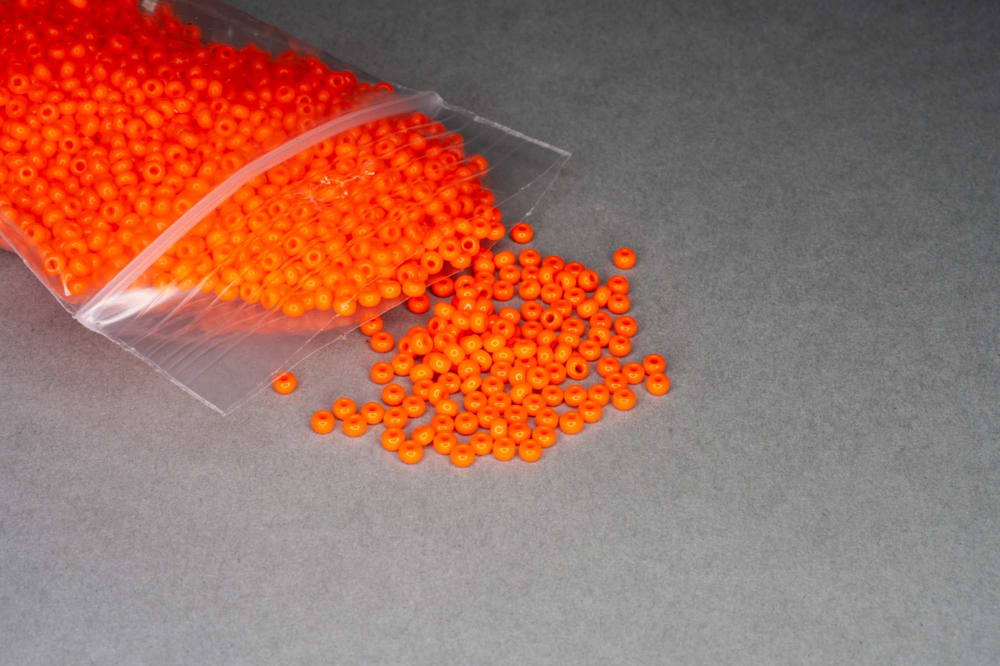 Opaque Orange Seed Rocaille Glass Beads, 30g
