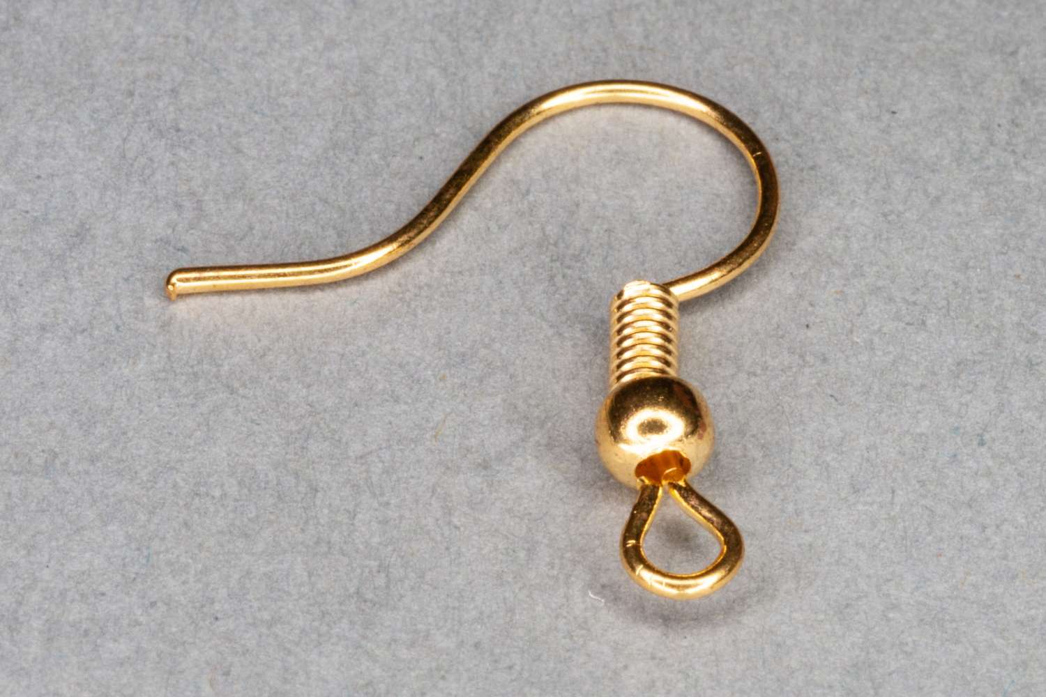 Gold Plated Fish Hook Earwire, 19mm