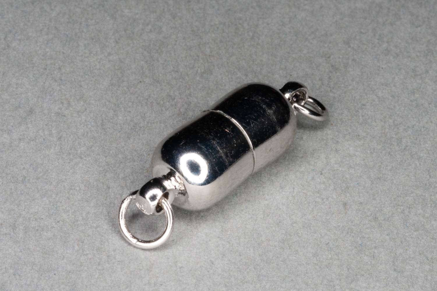 Silver Plated Large Magnetic Barrel Clasp
