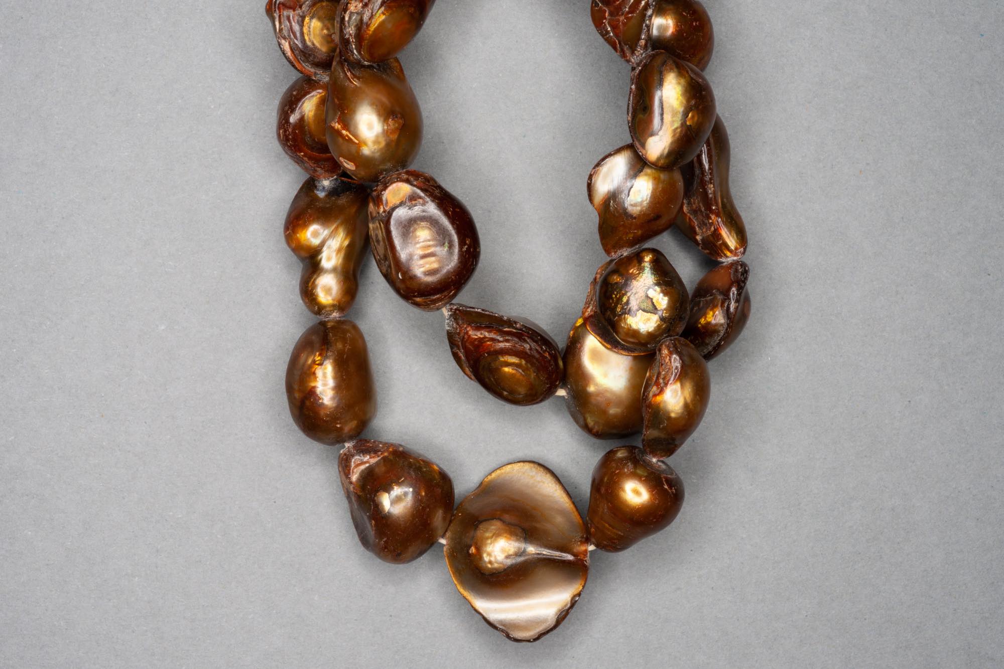 Brown Dyed Fresh Water Pearl 38cm Strand, approx 10×10-14x14mm