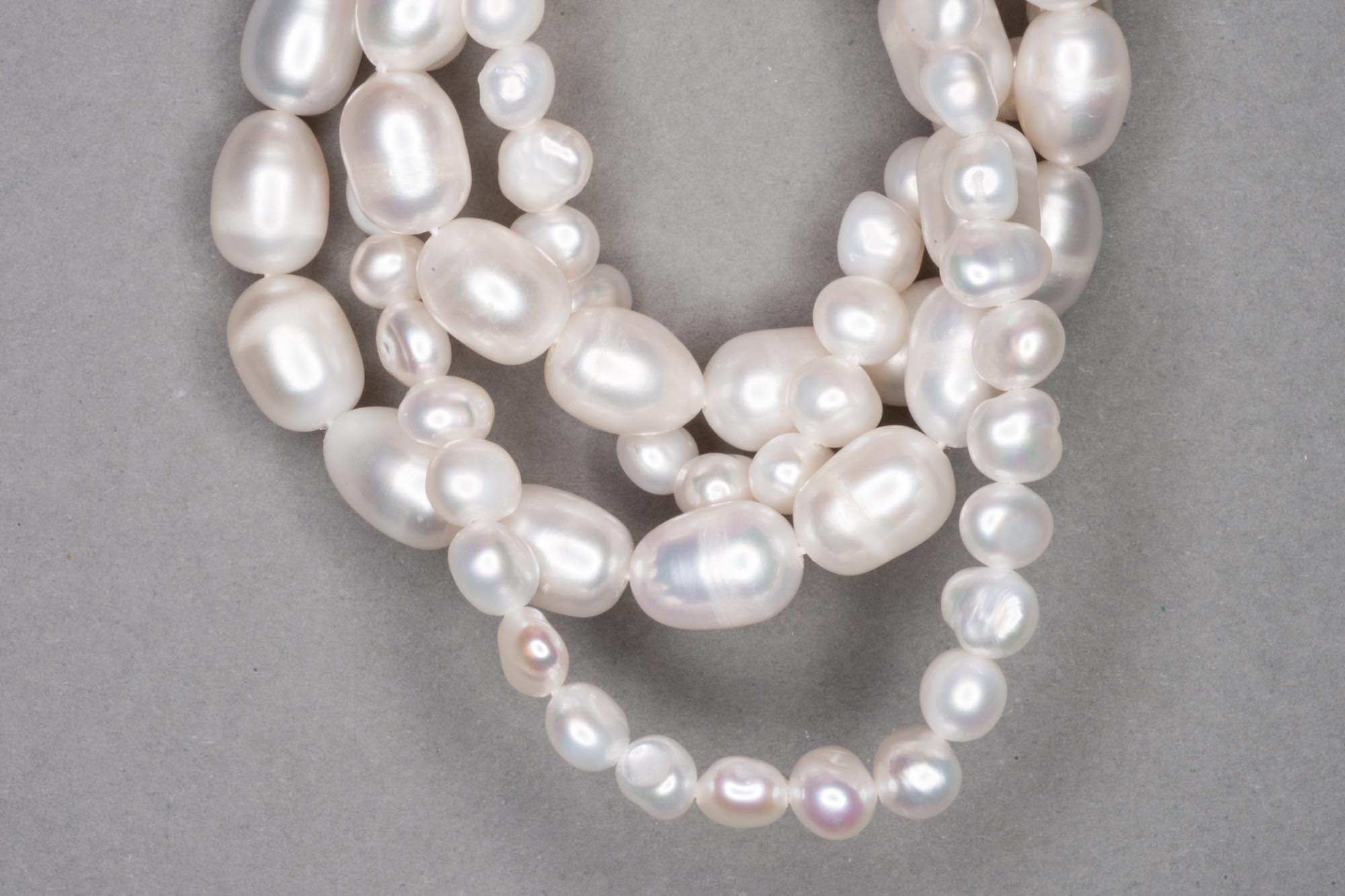 Natural White Fresh Water Pearl 38cm Strand, approx 5x7mm