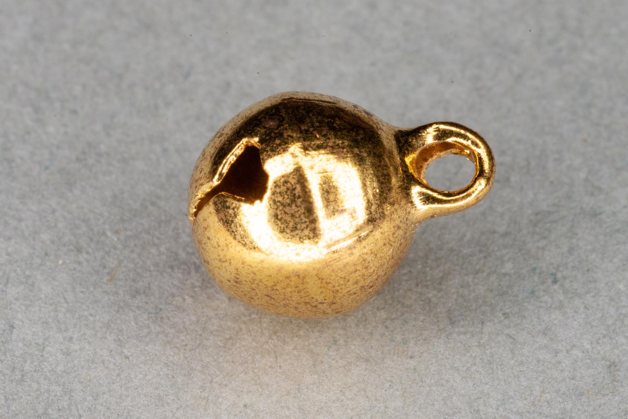 Gold Plated Bell With Inner Ball For Jingle Noise 10x8x7mm