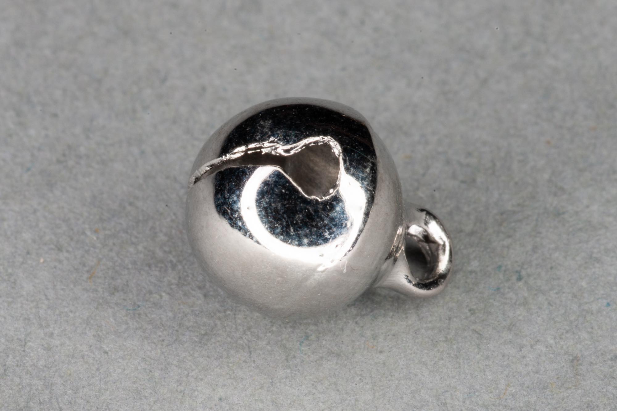 Silver Plated Bell With Inner Ball For Jingle Noise 10x8x7mm