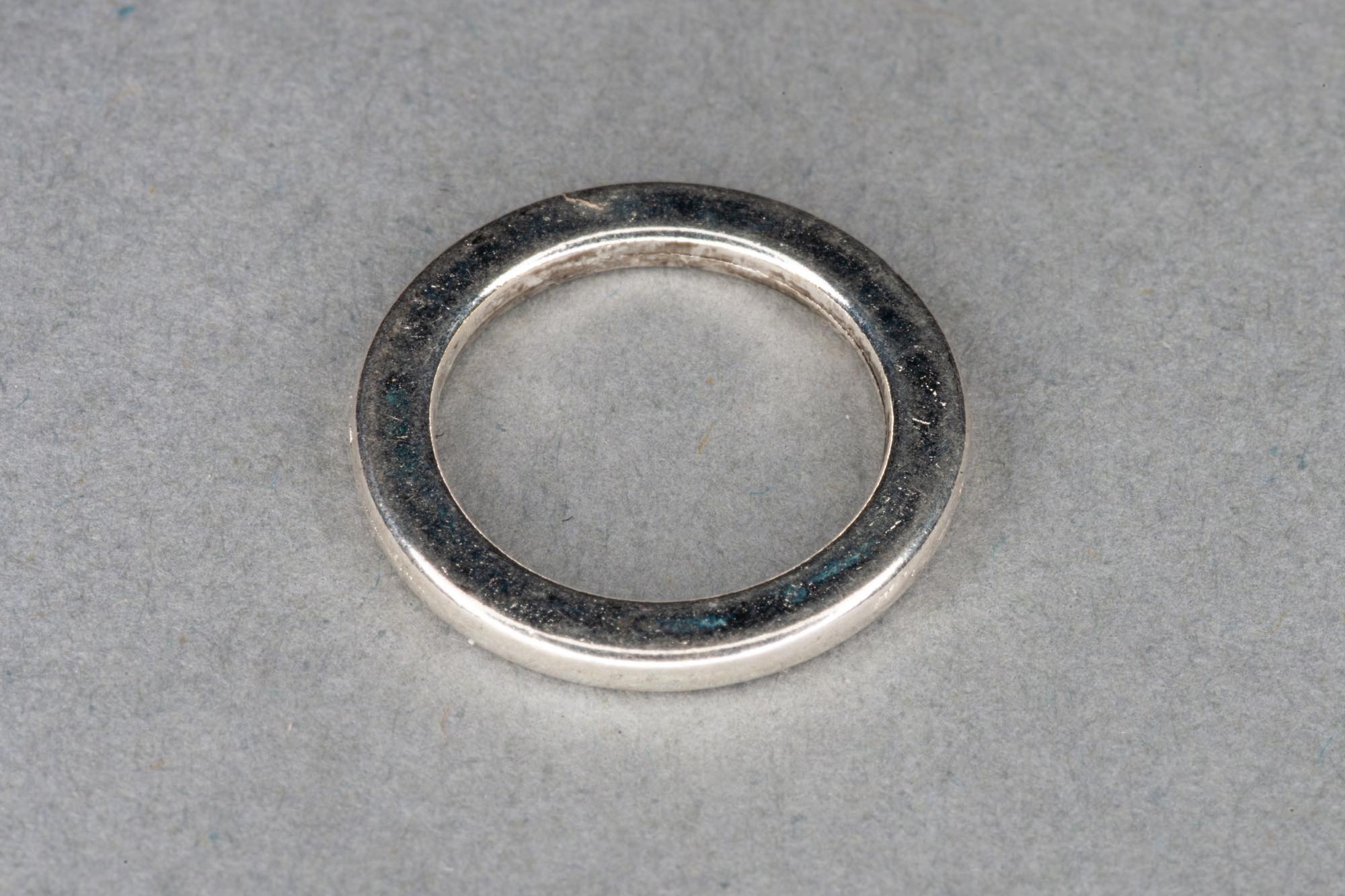 Bright Silver Plated Solid Link Ring, 15×1.5mm, 10mm hole