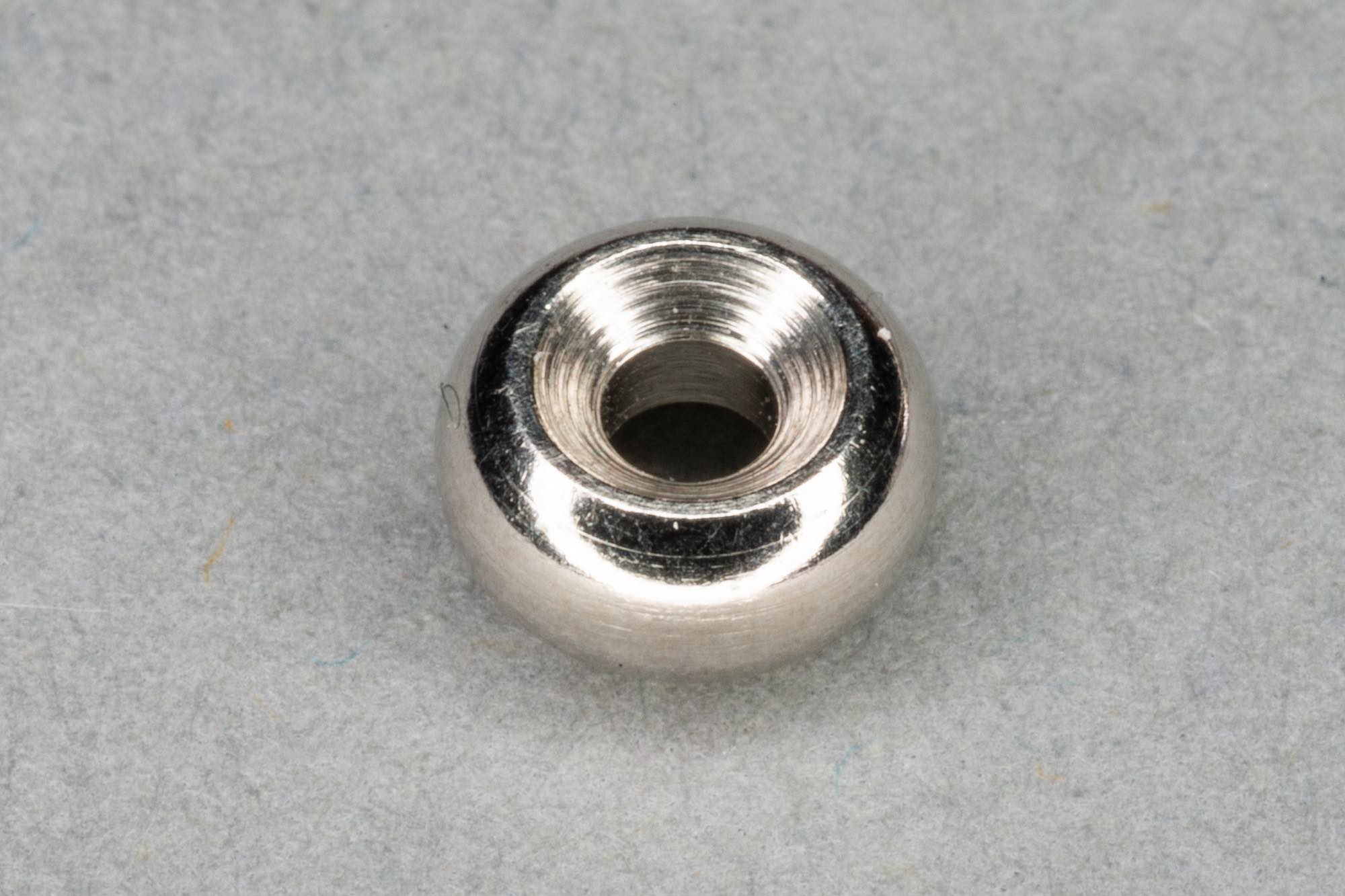 Silver Plated Plain Flat ’Wheel’ Spacer Bead 5x3mm, 1.8mm hole