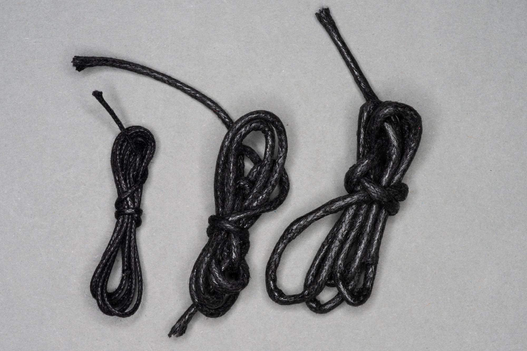 Black Cotton Cord, Imitation Leather 2mm
