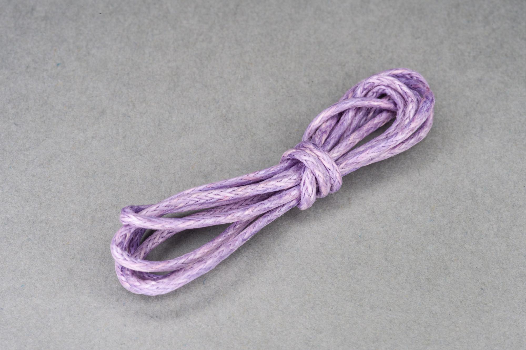 Lilac Cotton Cord 1mm, Imitation Leather