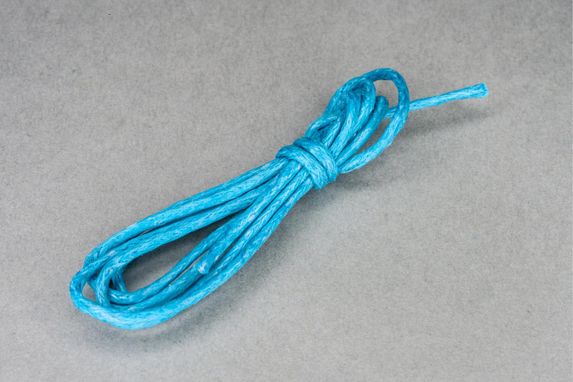 Turquoise Cotton Cord 1mm, Imitation Leather