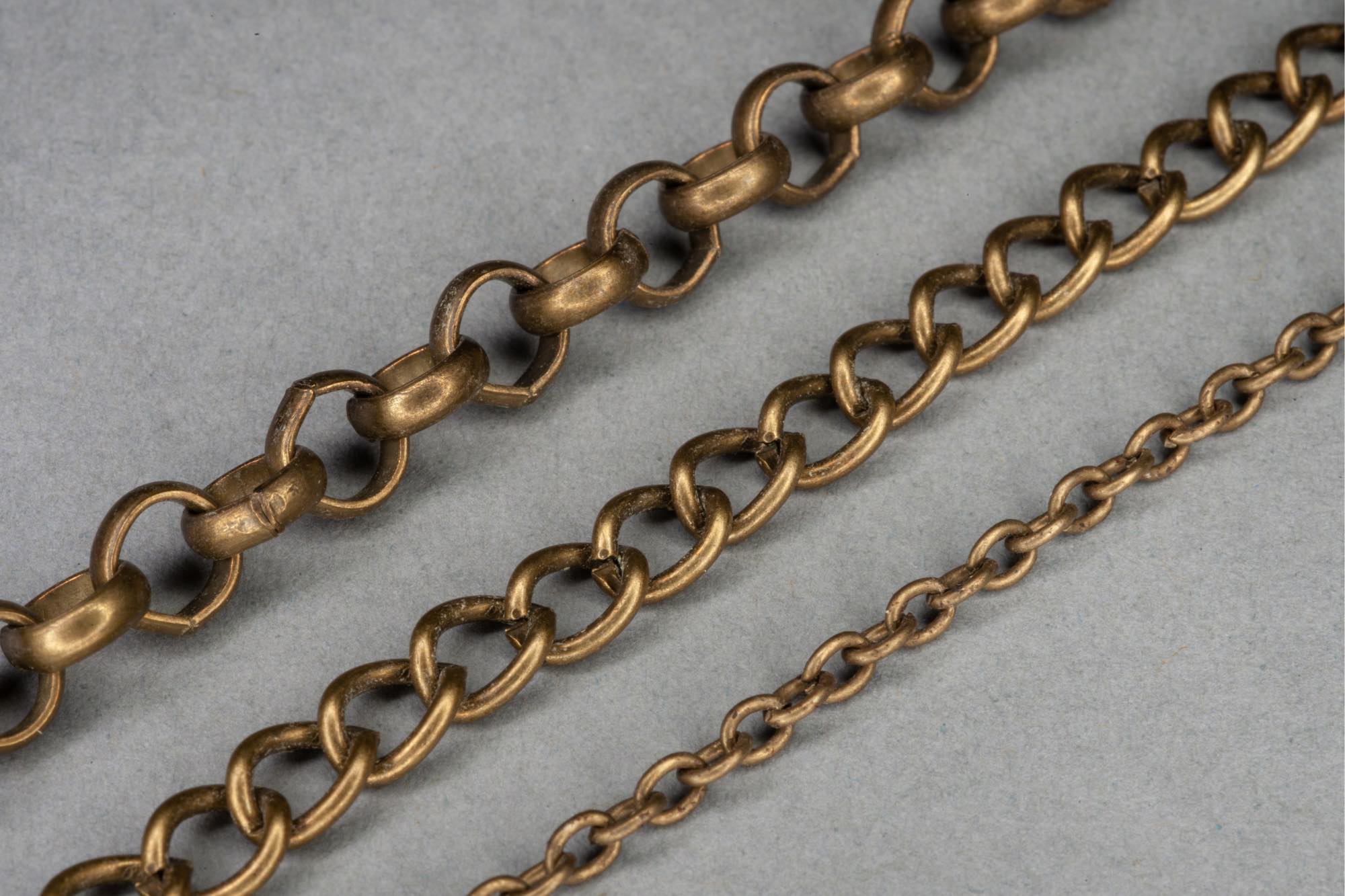 Brass Link Plated Chain 6.5mm Round