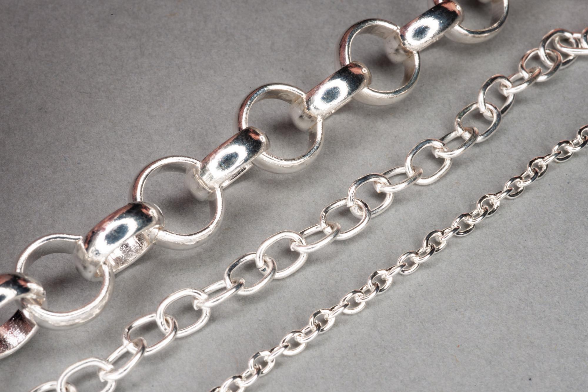 Bright Silver Plated Link Chain 2.5x2mm