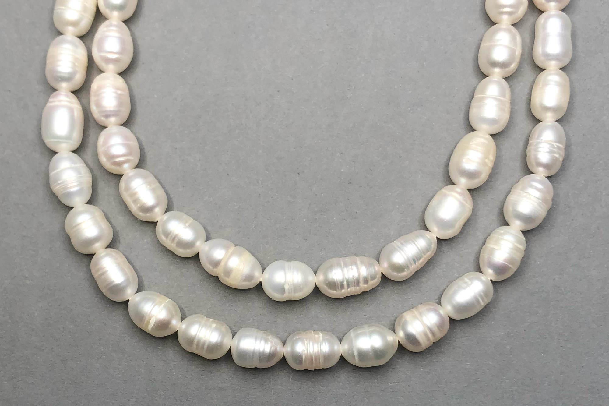 Natural Ivory Fresh Water Pearls, approx 38cm Strand, Circled